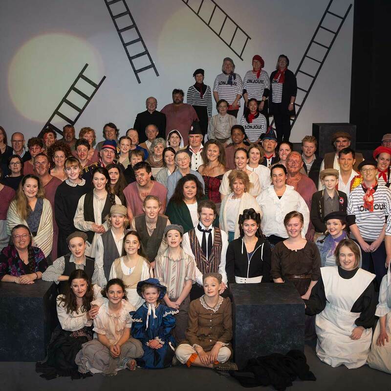 West Otago Theatrical Society Cast onstage